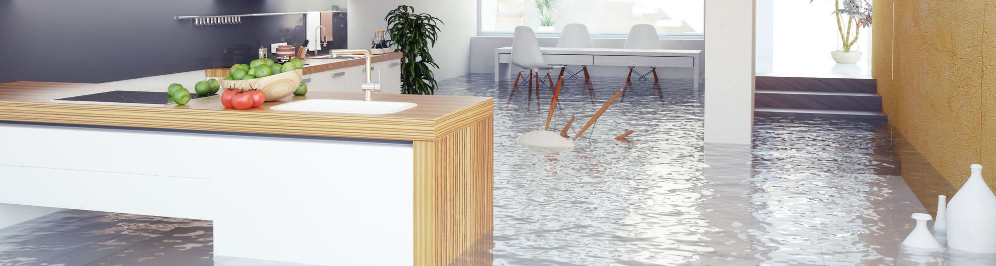 flooded kitchen